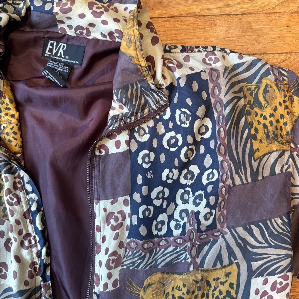 Animal Print Patchwork Jacket - image 2